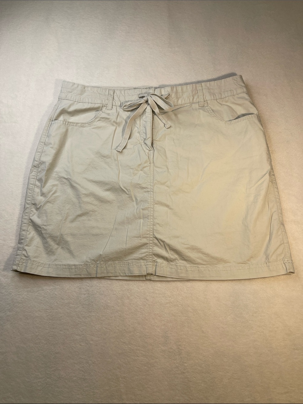 Kim Rogers Cream Drawstring Cotton SKORT WOMENS SIZE 16
